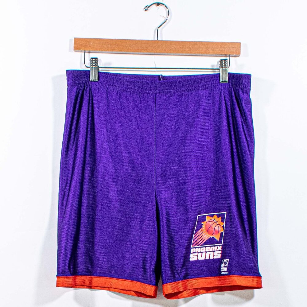 Logo 7 Phoenix Suns Shiny Basketball Shorts Youth XL VTG 90s Sports Streetwear